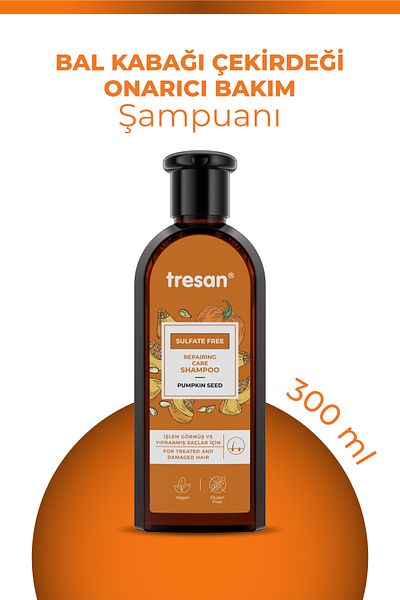 Tresan Pumpkin Seed Repairing Sulfate Free Care Shampoo 300 ml