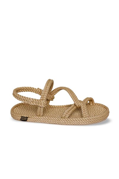 Nomadic Republic Mykonos Rubber Sole Women's Rope Sandals Beige