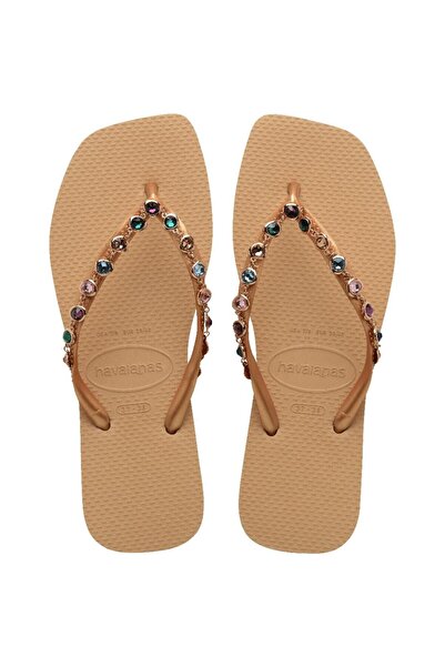 Havaianas Slim Square Luxury Terlik - Golden