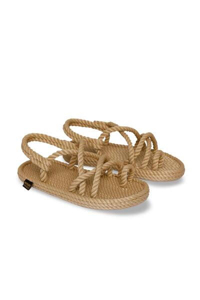 Nomadic Republic Ibiza Rubber Sole Children's Rope Sandals - Beige