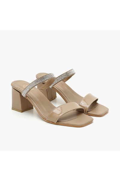 Desa Women's Cream Heeled Slippers