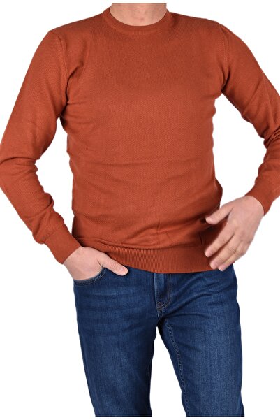 Brango BRG-21173 BİSİKLET YAKA DESENLİ KAZAK