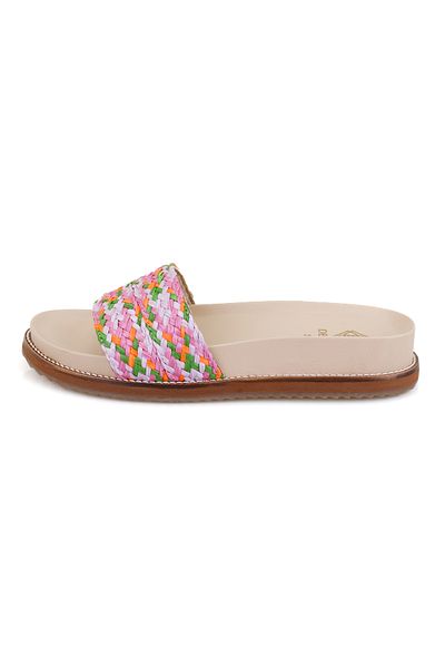 Desa Papuci de damă multicolori din paie