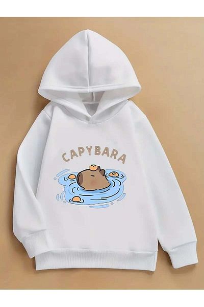 Touz Moda Φούτερ Capybara με λευκή κουκούλα