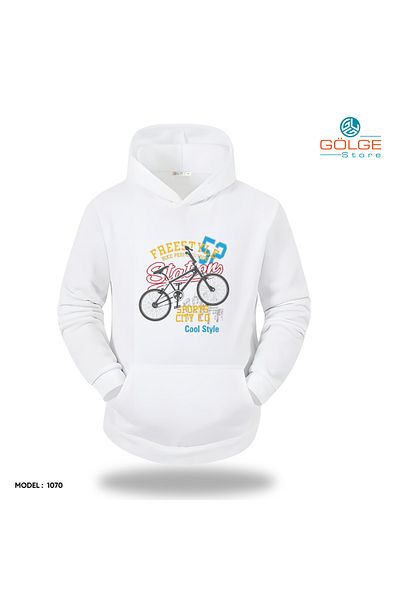 Gölge Store Ειδικός σχεδιασμός για λάτρεις του ποδηλασίας |   Διαφορετικό και κομψό - Unisex φούτερ με κουκούλα Slimfit