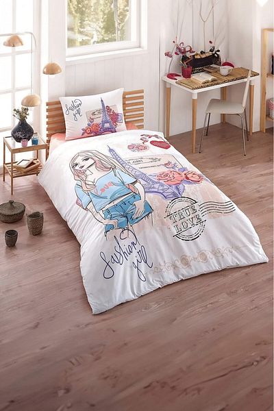 Kristal Set de lenjerie de pat pentru un singur adolescent la modă