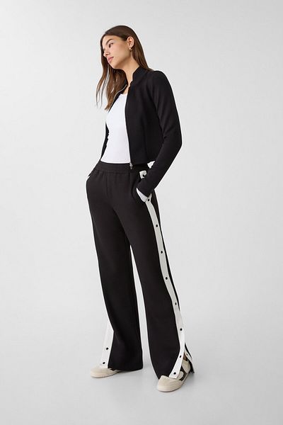 Stradivarius Soft Trousers with Side Button