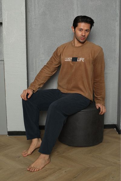 Sude HOMEWEAR ΑΝΔΡΙΚΗ ΣΕΤ ΠΙΤΖΑΜΑ FLEECE