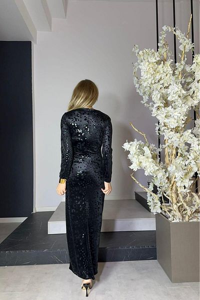 gesmoda Black Velvet G1212 - Rochie cu detaliu drapat