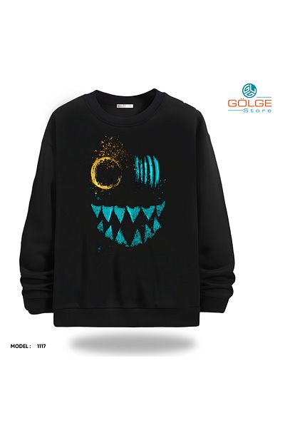 Gölge Store Unisex Slimfit Crew Neck Streetwear Sweatshirt