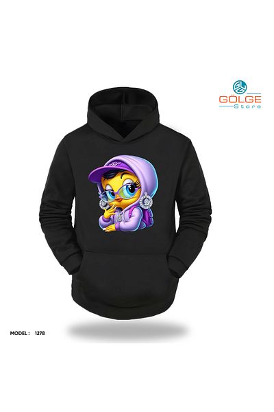 Gölge Store Сладки ситуации на приятели с лапи - Забавен и сладък унисекс суитшърт с качулка Slimfit