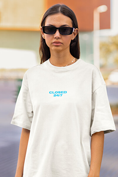 Closed 24/7 Göğüs Baskılı Oversize T-Shirt