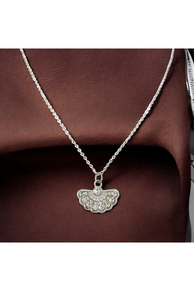 SAYILI COLLECTION Rhinestone Wing Necklace Non Tarnish Women's Necklace