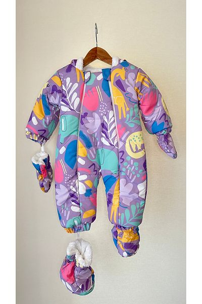 Lorasina Baby Leaf Colored Girl Astronaut Jumpsuit Coat