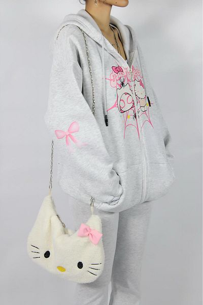 Carpe Ribbon Web Kıtty 3 Thread Oversize Cardigan