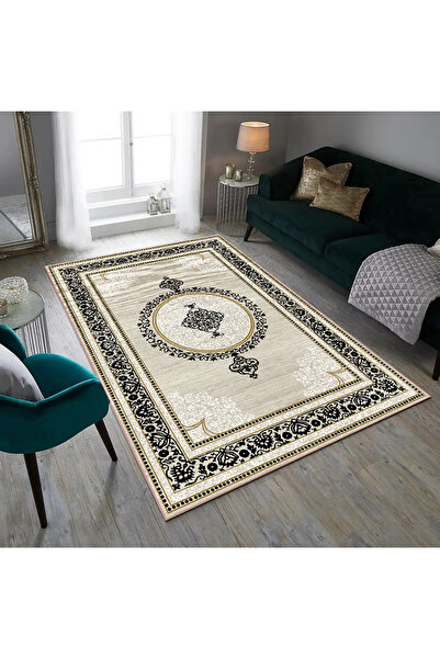 GNL HOME Otantik  Desenli Dijital Baskı Yıkanabilir Salon Mutfak Koridor Ofis...