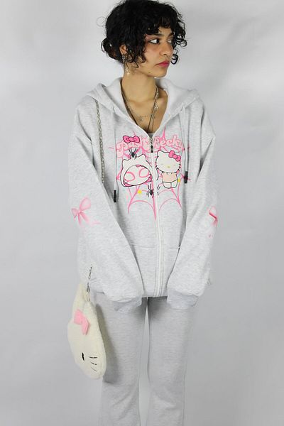 Carpe Ribbon Web Kıtty 3 Thread Oversize Cardigan