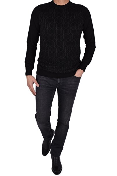 Brango BRG-21177 BİSİKLET YAKA DESENLİ KAZAK