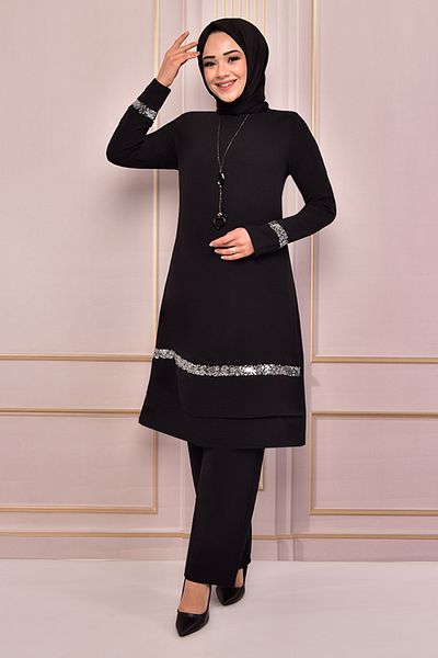 Ayşe Melek Hijab Evening Dress Suit - Women's Fashion 2680