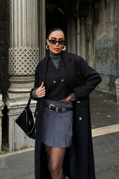 Ortaya Çık Black Premium Vest Cashew Coat