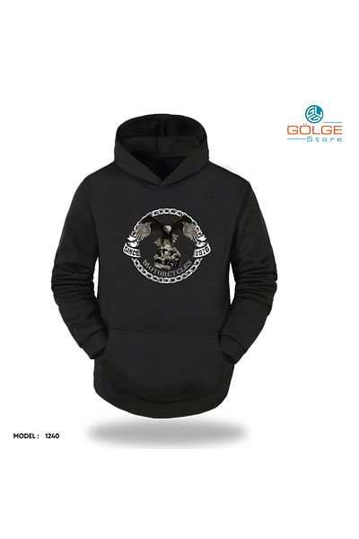 Gölge Store Motor Soul Patterned - Hooded Unisex Slimfit Sweatshirt