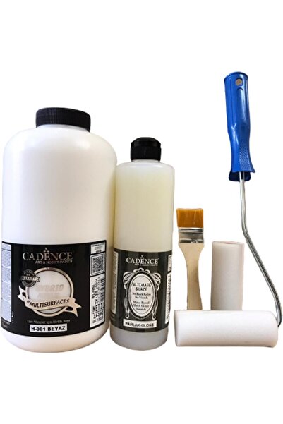 Cadence Cadence 2 Litre Beyaz Boya Ultimate Kalın Sır Vernik Fırça