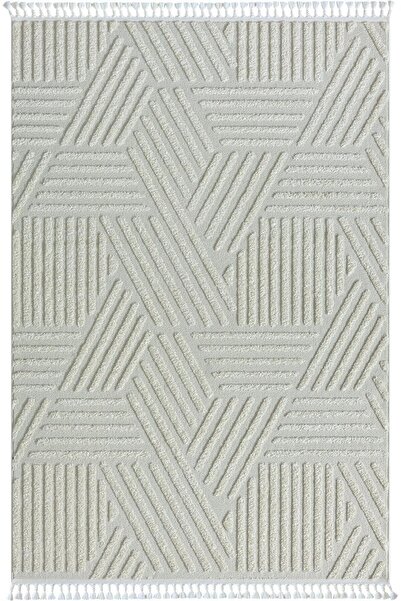 Karmen Halı Loop Lp001a Beyaz Halı Dekoratif Sisal Bukle Tozsuz Antialerjik Salon Halısı Yatak Odası Koridor