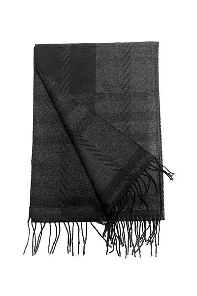 PİERRONİ Black Smoked Patterned Scarf Cashew