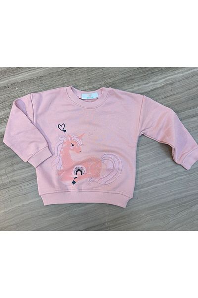 2Friends Unicorn Silvery Pink Swatshirt