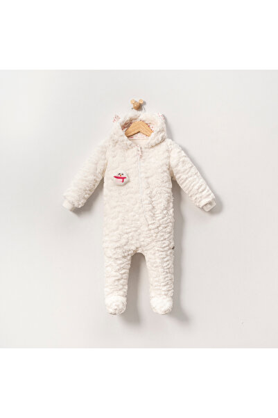Sevnur Baby Kız Bebek Kışlık Peluş Fermuarlı Tulum