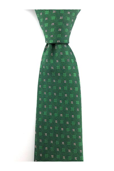 PİERRONİ Green Patterned Slim Tie