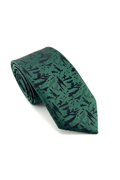 PİERRONİ Green Black Patterned Tie
