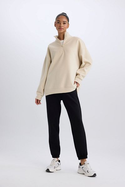 DeFacto DeFactoFit Standard Fit Lange Jogger-Jogginghose mit Taschen und elastischem Bund E3546AX24WN