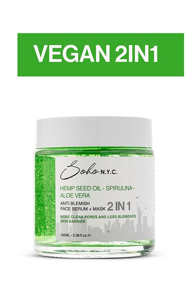 Soho N.Y.C. Vegan Anti Blemish-Blemish Leave-In Mask Effective Serum 100 Ml
