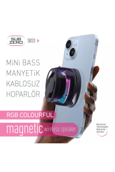Subzero Sb33 Taşınabilir Gaming Rgb Magnetic Bluetooth Müzik Kutusu