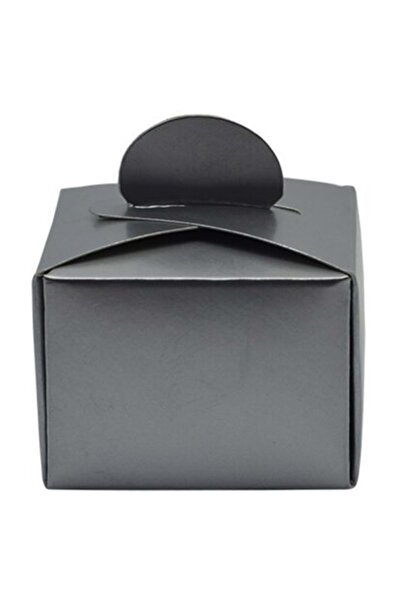 TURKUAZ PARTY Lokum Kutusu - Küp - Gümüş 50li