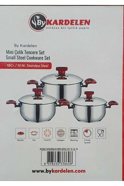 BYKARDELEN MINI STEEL POT SET 14CM-16-18CM