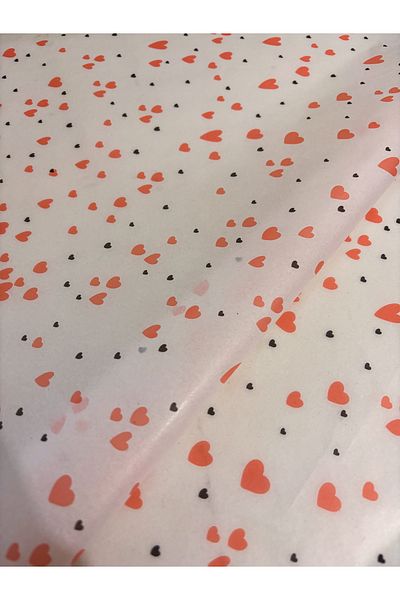 Hayal.kirtasiyesi Plush Paper 50X70 cm 10 Pieces Pink Heart Valentine's Day Gift Package
