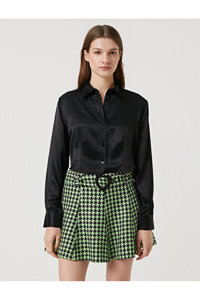 Koton Prošívání Detailní Crop Shirt