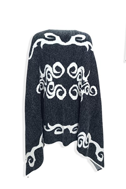 Uludağ Triko Γυναικείο μαύρο υφασμάτινο σάλι ώμου