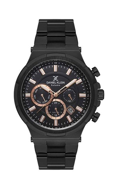 Daniel Klein Dke.1.10418.6 - Exclusive Black Men's Wristwatch, All Functions Active