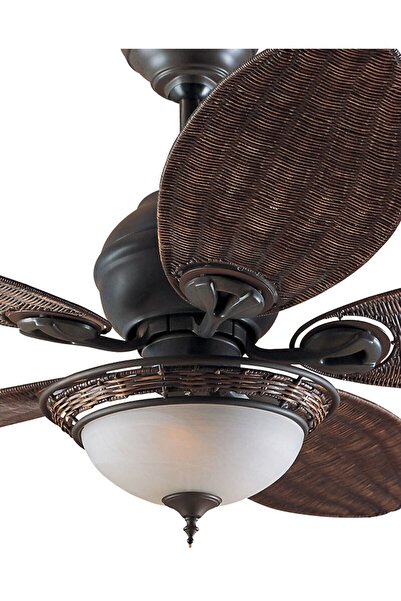 Hunter Fan Caribbean Breeze - 137 Cm. Hasır Kanatlı Ve Aydınlatmalı Tavan Vantilatörü