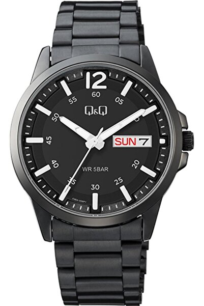 Q&Q QQ A36A-006PY Suya Dayanıklı Siyah Erkek Kol Saati