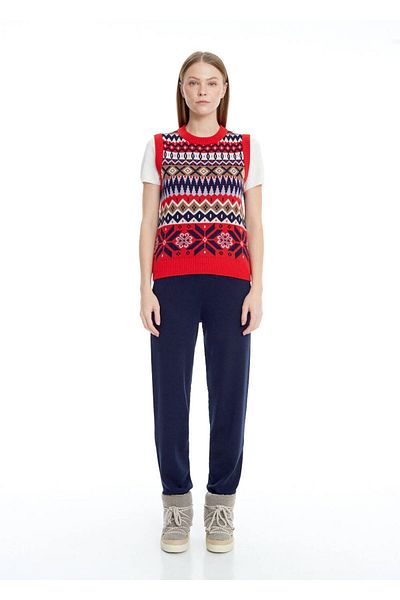Knitss Pulover din lână merinos cu model Fair Isle