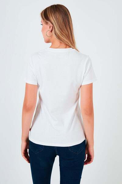 Levi's Γυναικείο λευκό μπλουζάκι Housemark Logo - 17369-1310