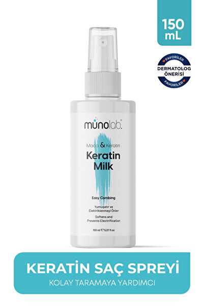 MUNOLAB Güneş & Isı Koruyucu Onarıcı Keratin & Maca Fön Spreyi 150 ml