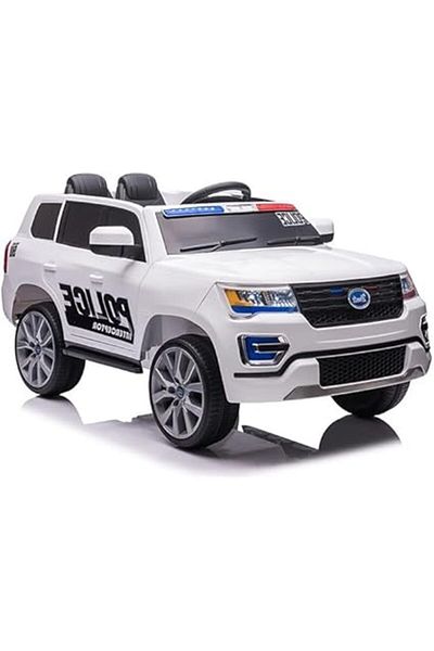 ALBADER Electric Ride On Car Police Ford With 2 Motors, Led Lights, Car Electric Vehicle Ford, Electric Car