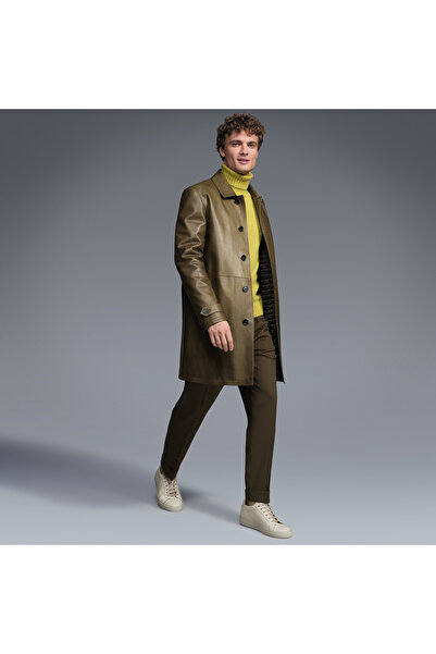 Desa Damian Yeşil Erkek Deri Kaban