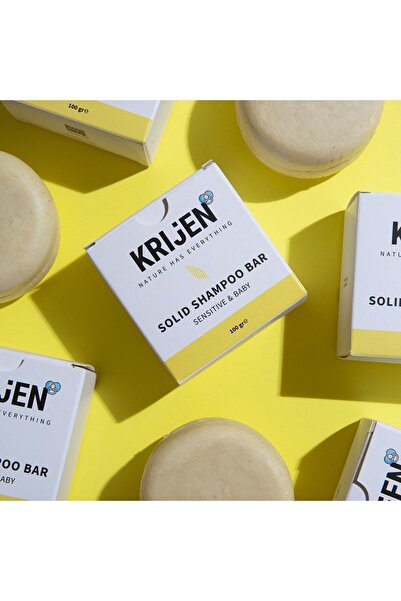 Krijen Hassas Cilt & Bebek Katı Şampuanı | Gluten Içermez - Aynısefa Yağı & Papatya Özü & Zeytinyağı