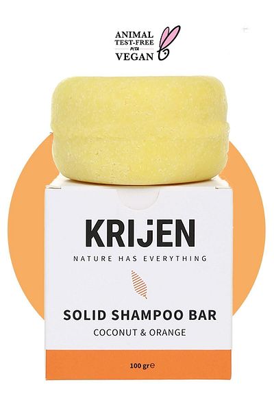 Krijen 100 Gr Coconut and Orange Peel Solid Shampoo